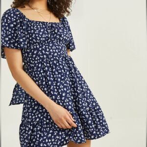 Altar’d State Navy Floral Mini Dress - Size L